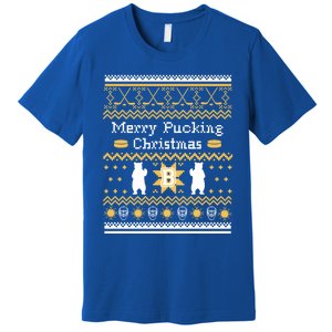 Ugly Christmas Hockey Boston Gift Premium T-Shirt