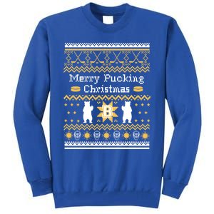 Ugly Christmas Hockey Boston Gift Tall Sweatshirt