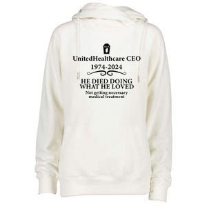 Unitedhealthcare Ceo He Died Doing What He Loved Brian Thompson Womens Funnel Neck Pullover Hood