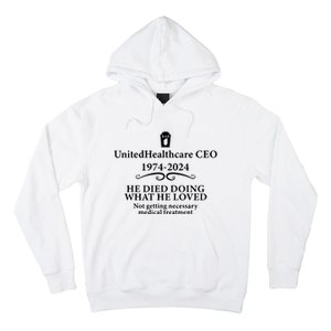 Unitedhealthcare Ceo He Died Doing What He Loved Brian Thompson Hoodie