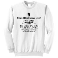 Unitedhealthcare Ceo He Died Doing What He Loved Brian Thompson Sweatshirt