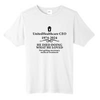 Unitedhealthcare Ceo He Died Doing What He Loved Brian Thompson Tall Fusion ChromaSoft Performance T-Shirt