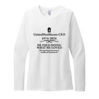 Unitedhealthcare Ceo He Died Doing What He Loved Brian Thompson Womens CVC Long Sleeve Shirt