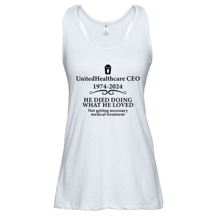 Unitedhealthcare Ceo He Died Doing What He Loved Brian Thompson Ladies Essential Flowy Tank