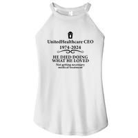 Unitedhealthcare Ceo He Died Doing What He Loved Brian Thompson Women's Perfect Tri Rocker Tank