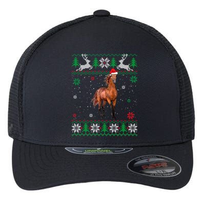 Ugly Christmas Horse Lover Santa Hat Animals Gift Flexfit Unipanel Trucker Cap