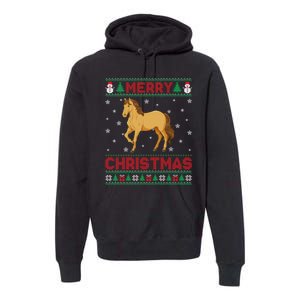 Ugly Christmas Horse Animal Cute Gift Premium Hoodie