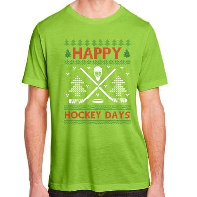 Ugly Christmas Happy Hockeydays Funny Gift Adult ChromaSoft Performance T-Shirt