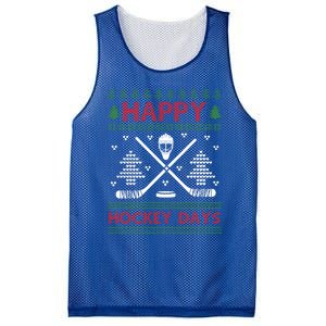 Ugly Christmas Happy Hockeydays Funny Gift Mesh Reversible Basketball Jersey Tank