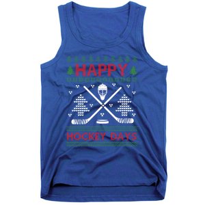 Ugly Christmas Happy Hockeydays Funny Gift Tank Top