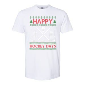 Ugly Christmas Happy Hockeydays Funny Gift Softstyle CVC T-Shirt