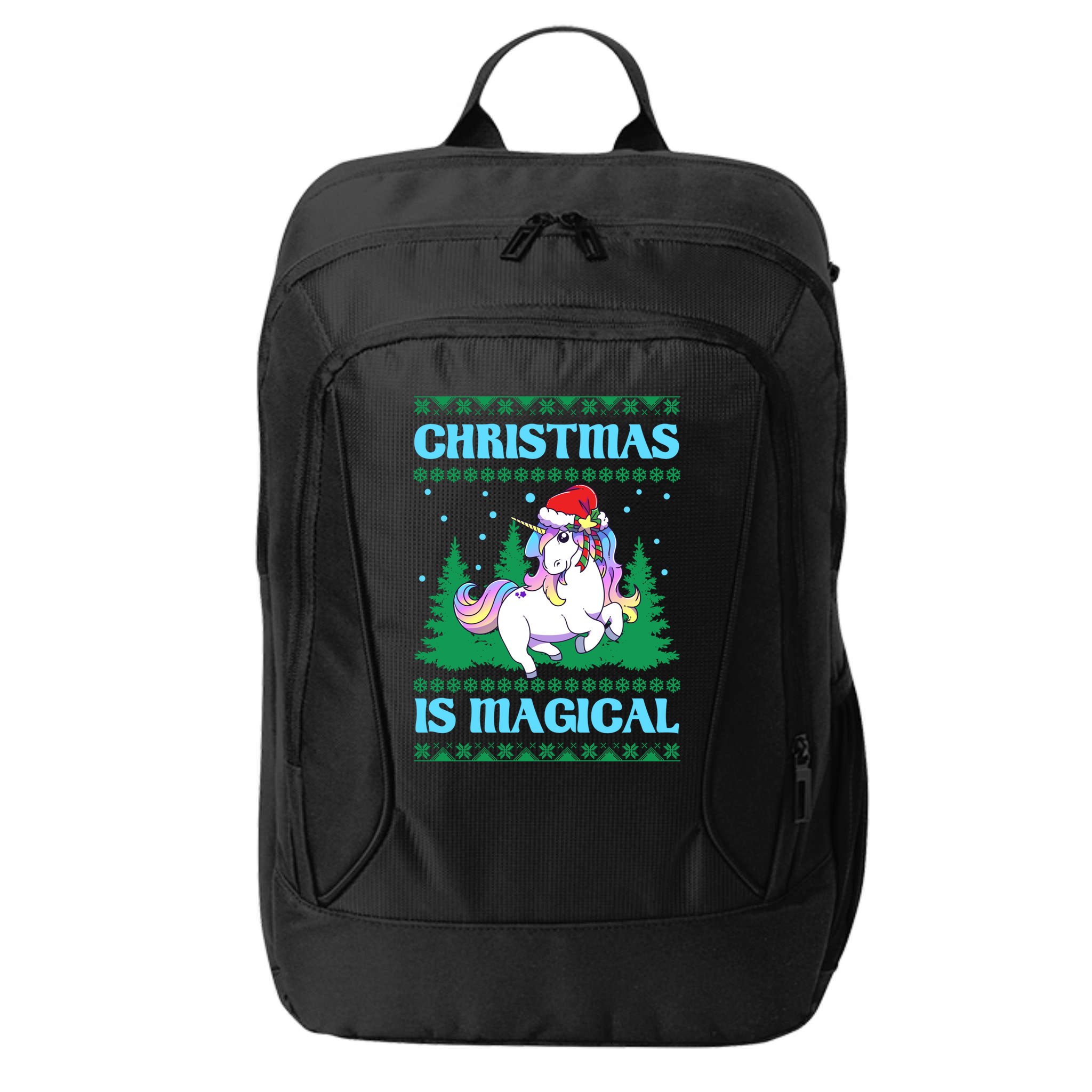Unicorn Christmas Is Magical Ugly Style Gift City Backpack