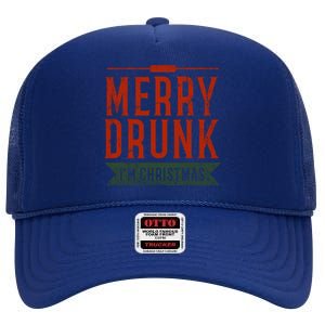 Ugly Christmas Ing Merry Drunk Im Christmas Gift High Crown Mesh Back Trucker Hat