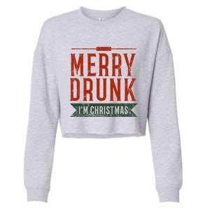 Ugly Christmas Ing Merry Drunk Im Christmas Gift Cropped Pullover Crew