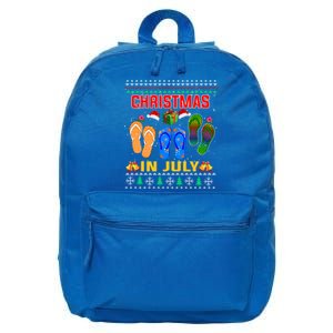 Ugly Christmas In July Hawaiian Family Summer Vacation Gift 16 in Basic Backpack