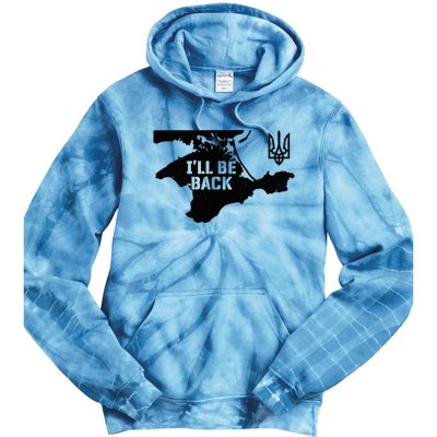 Ukraine Crimea ILl Be Back Ukrainian Map Trident Tryzub Tie Dye Hoodie