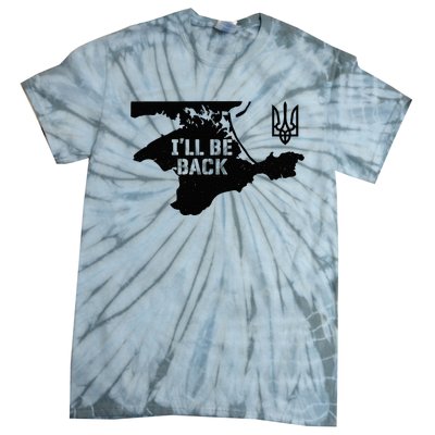 Ukraine Crimea ILl Be Back Ukrainian Map Trident Tryzub Tie-Dye T-Shirt