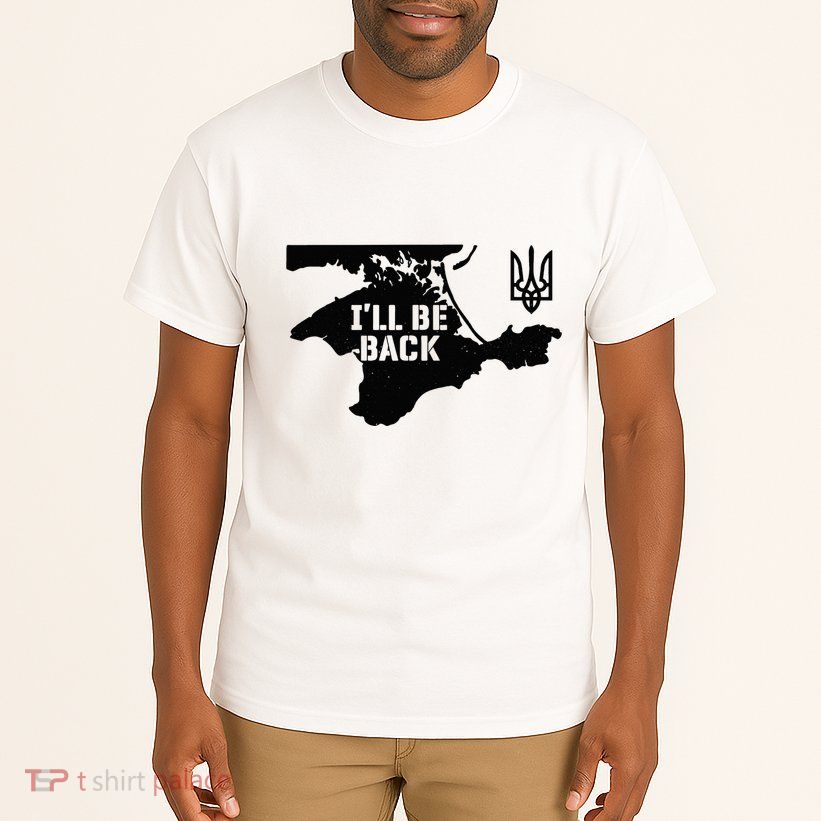 Ukraine Crimea ILl Be Back Ukrainian Map Trident Tryzub Tall T-Shirt