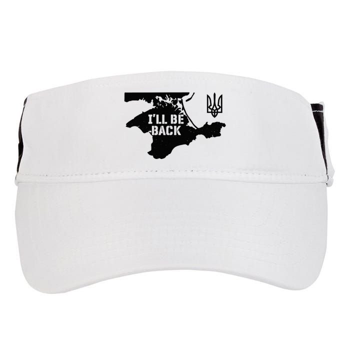 Ukraine Crimea ILl Be Back Ukrainian Map Trident Tryzub Adult Drive Performance Visor