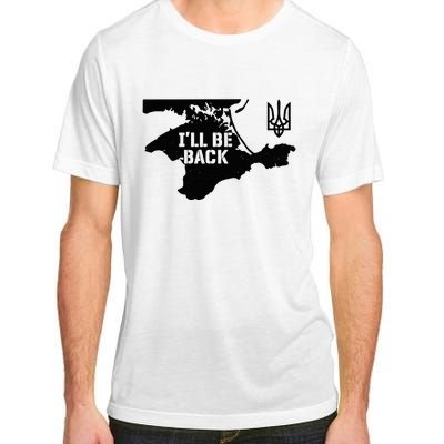 Ukraine Crimea ILl Be Back Ukrainian Map Trident Tryzub Adult ChromaSoft Performance T-Shirt