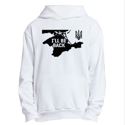 Ukraine Crimea ILl Be Back Ukrainian Map Trident Tryzub Urban Pullover Hoodie