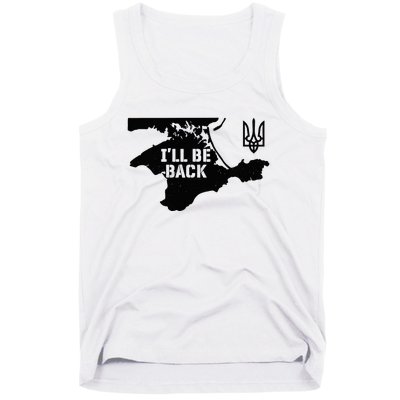 Ukraine Crimea ILl Be Back Ukrainian Map Trident Tryzub Tank Top