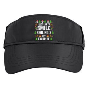 Ugly Christmas I Just Like To Smile Smilings My Favorite Adult Drive Performance Visor