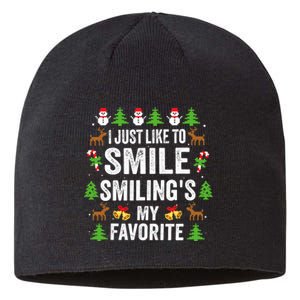 Ugly Christmas I Just Like To Smile Smilings My Favorite Sustainable Beanie