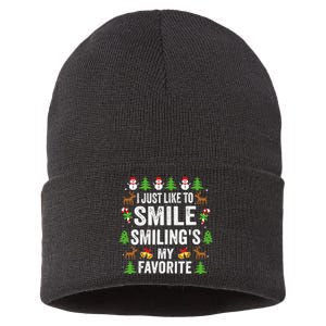 Ugly Christmas I Just Like To Smile Smilings My Favorite Sustainable Knit Beanie