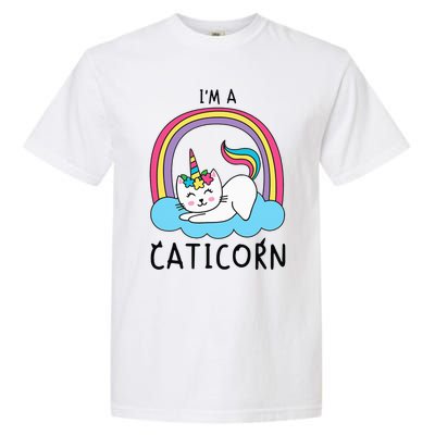 Unicorn Cat I'm a Caticorn Girl Unicorn Rainbow Lover Garment-Dyed Heavyweight T-Shirt