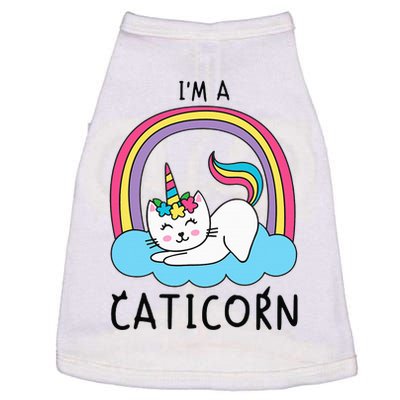 Unicorn Cat I'm a Caticorn Girl Unicorn Rainbow Lover Doggie Tank