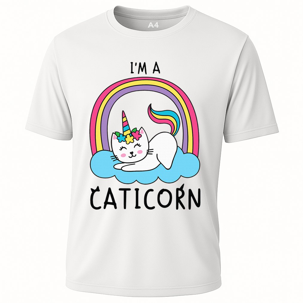 Unicorn Cat I'm a Caticorn Girl Unicorn Rainbow Lover Performance Shirt