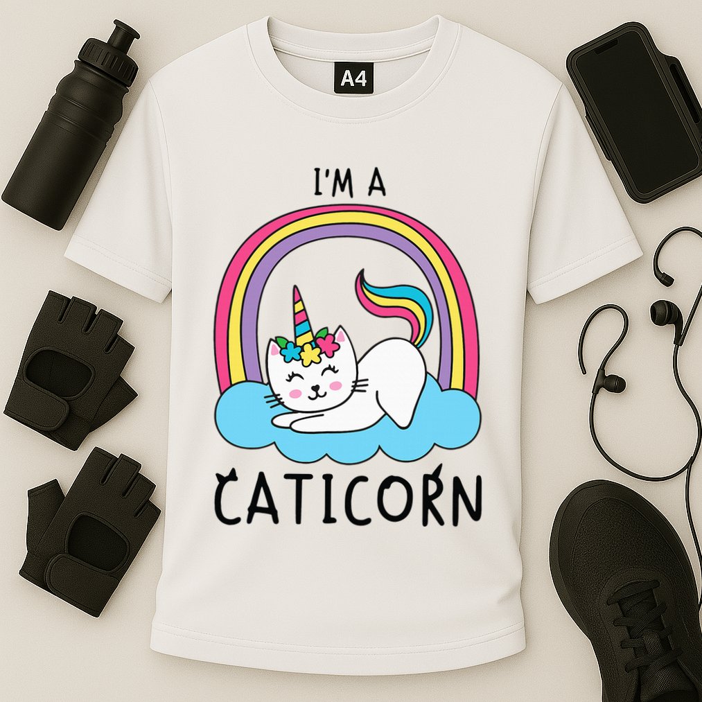 Unicorn Cat I'm a Caticorn Girl Unicorn Rainbow Lover Performance Shirt