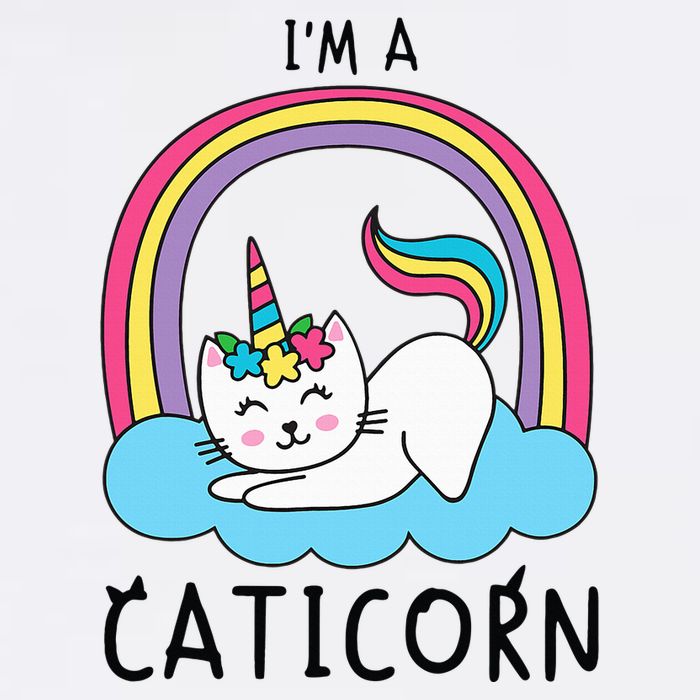 Unicorn Cat I'm a Caticorn Girl Unicorn Rainbow Lover Long Sleeve Shirt