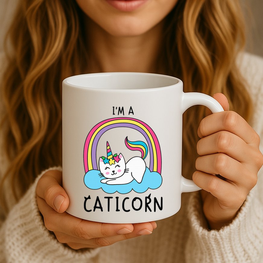 Unicorn Cat I'm a Caticorn Girl Unicorn Rainbow Lover Mug