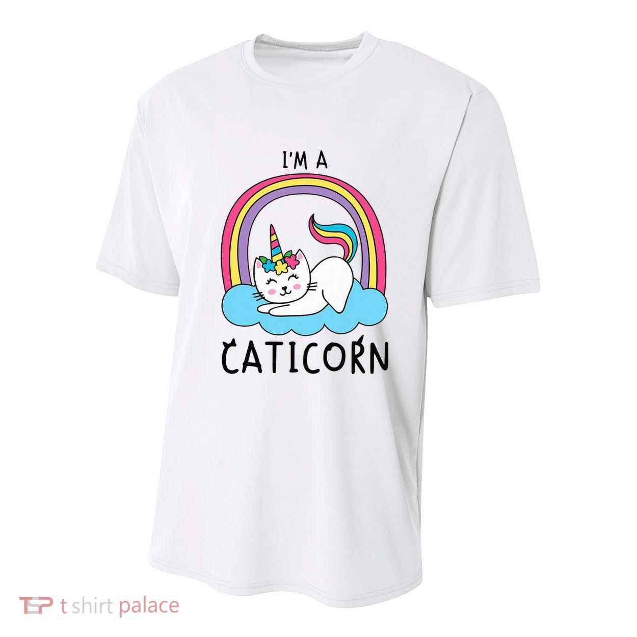 Unicorn Cat I'm a Caticorn Girl Unicorn Rainbow Lover Youth Performance Sprint T-Shirt