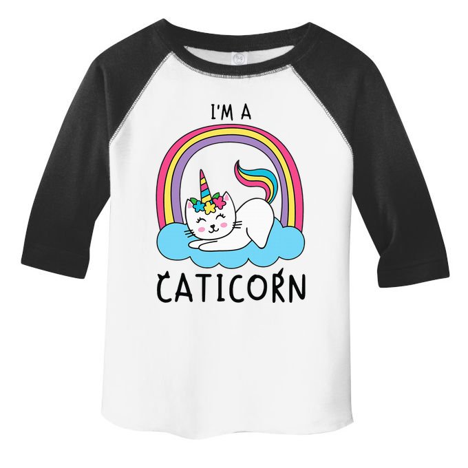Unicorn Cat I'm a Caticorn Girl Unicorn Rainbow Lover Toddler Fine Jersey T-Shirt