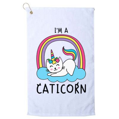Unicorn Cat I'm a Caticorn Girl Unicorn Rainbow Lover Golf Towel