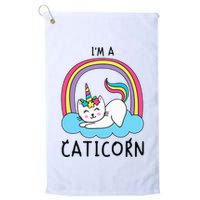 Unicorn Cat I'm a Caticorn Girl Unicorn Rainbow Lover Golf Towel