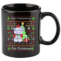 Ultimate Christmas I Want A Hippopotamus Ugly 11oz C Handle Ceramic Mug