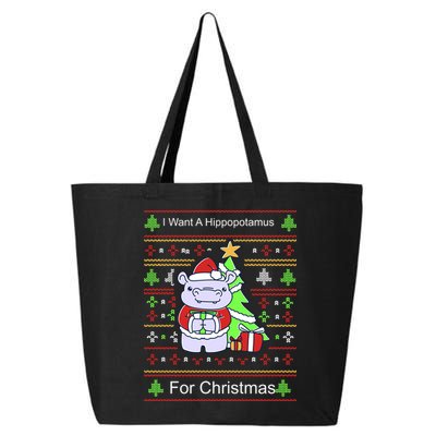 Ultimate Christmas I Want A Hippopotamus Ugly 25L Jumbo Tote