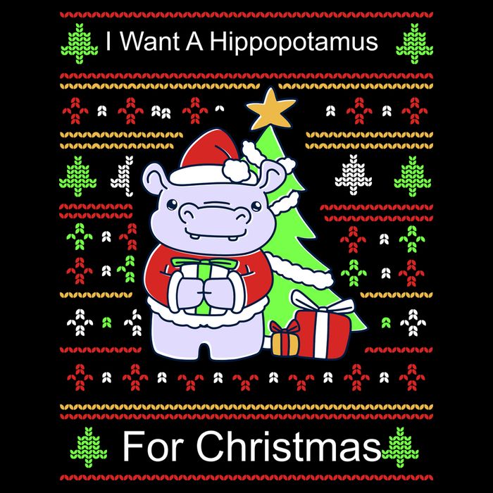 Ultimate Christmas I Want A Hippopotamus Ugly Zip Tote Bag