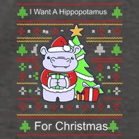 Ultimate Christmas I Want A Hippopotamus Ugly Vector Backpack