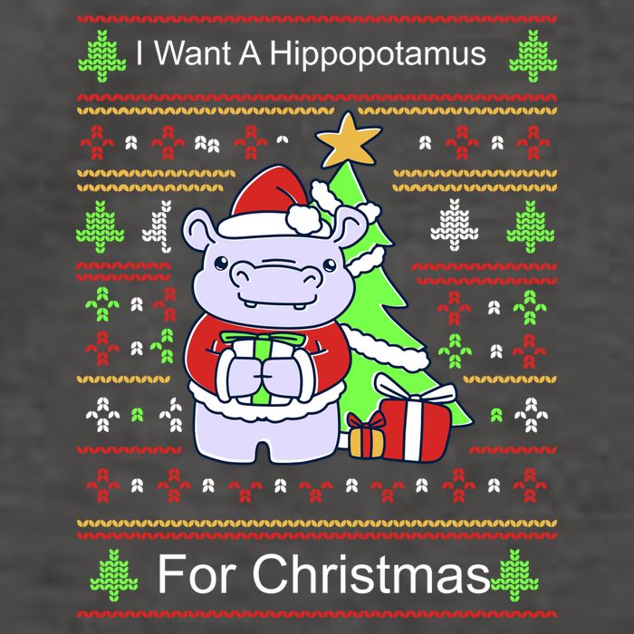 Ultimate Christmas I Want A Hippopotamus Ugly Vector Backpack