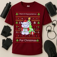 Ultimate Christmas I Want A Hippopotamus Ugly Cooling Performance Crew T-Shirt