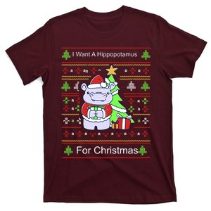 Ultimate Christmas I Want A Hippopotamus Ugly T-Shirt