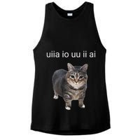 Uiia Cat I Wake Up I Engage In Tomfoolery Ladies PosiCharge Tri-Blend Wicking Tank