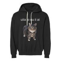 Uiia Cat I Wake Up I Engage In Tomfoolery Garment-Dyed Fleece Hoodie