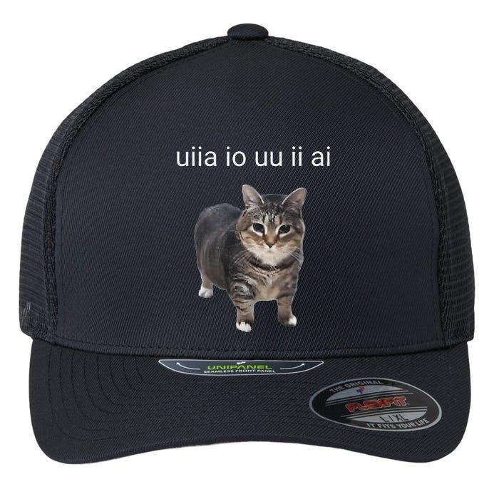 Uiia Cat I Wake Up I Engage In Tomfoolery Flexfit Unipanel Trucker Cap