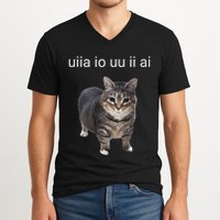 Uiia Cat I Wake Up I Engage In Tomfoolery V-Neck T-Shirt